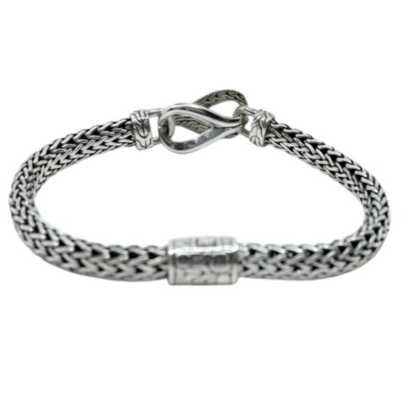 JOHN HARDY~Asli Classic Chain Link Station Bracelet~STERLING SILVER 7.5" - Picture 4 of 7